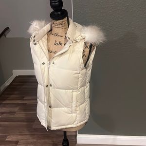 White Gap Winter Coat Vest